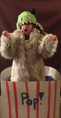 #34  Well done! You've just managed to catch a rare ''Popcorn Child Monster'' on camera.Bonus!