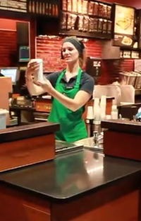 #70 (Video) You know how at Starbucks they ask your name and write it on the cup so that when your latte is done, they can say, “Misha, skinny decaf grande latte - extra foam, extra hot, lightly sweet!” When they ask for your name, give the most ridiculous name you can think of when you order your Starbucks beverage. The video is of the barrista announcing your drink and your absurd name.