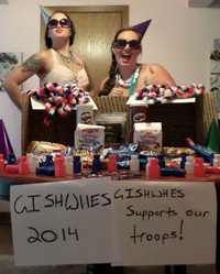 #84 Send a military care package. One image is the box with all the items in it; the other image is you delivering it to the post office. [...]