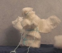 #130 An angel made from feminine hygiene products.