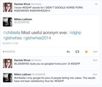 #137 Lots of new Internet shorthand has evolved: ''LOL,'' ''IMHO,'' ''OMFG'' Come up with the meaning for the Internet abbreviation ''IDGHP'' and use it in social media. If you get it to catch on, extra points