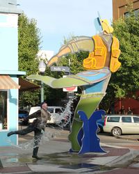 #176 Try to make yourself look exactly like an iconic local statue (in every detail) and stand next to it.Bonus!