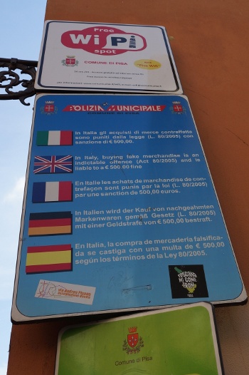 In Italy, if someone tricks you with fake merch, you're the one going to jail apparently.