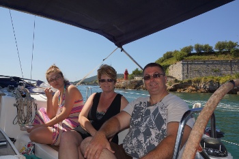 Enjoying a relaxing 'sail' along the coast.