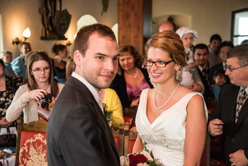 Stefan empfängt seine Braut.