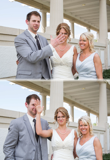 Ryan just wants to make sure the camera catches Cassi's good side.