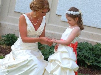 Cassi and Emma admire their fabulous jewelry.