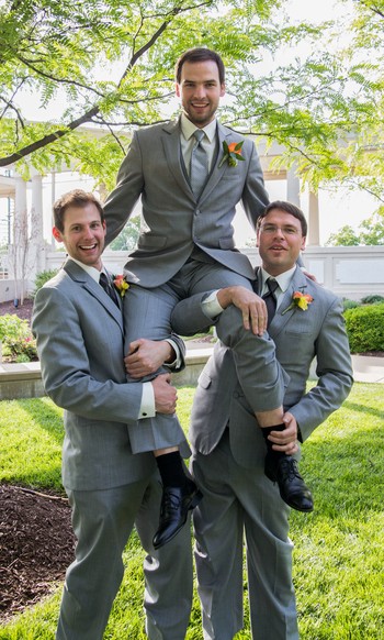Stefan and his studly groomsmen!
